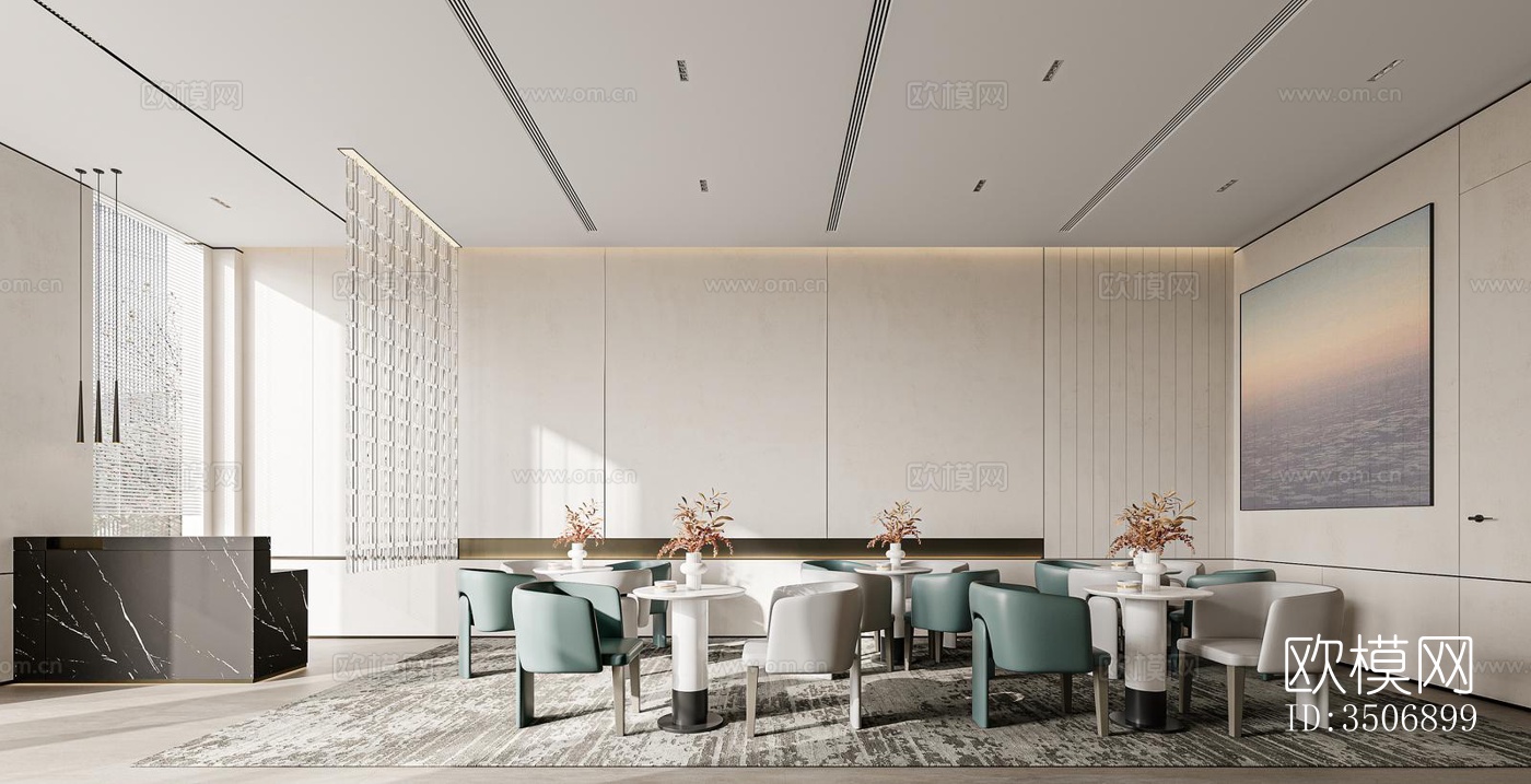 现代售楼处效果图下载（渲染图4）