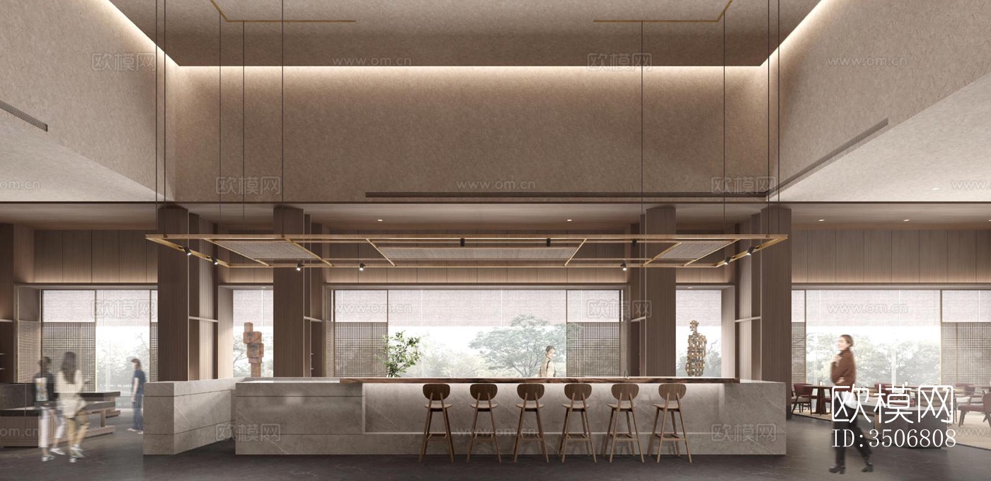 现代售楼处效果图下载（渲染图9）