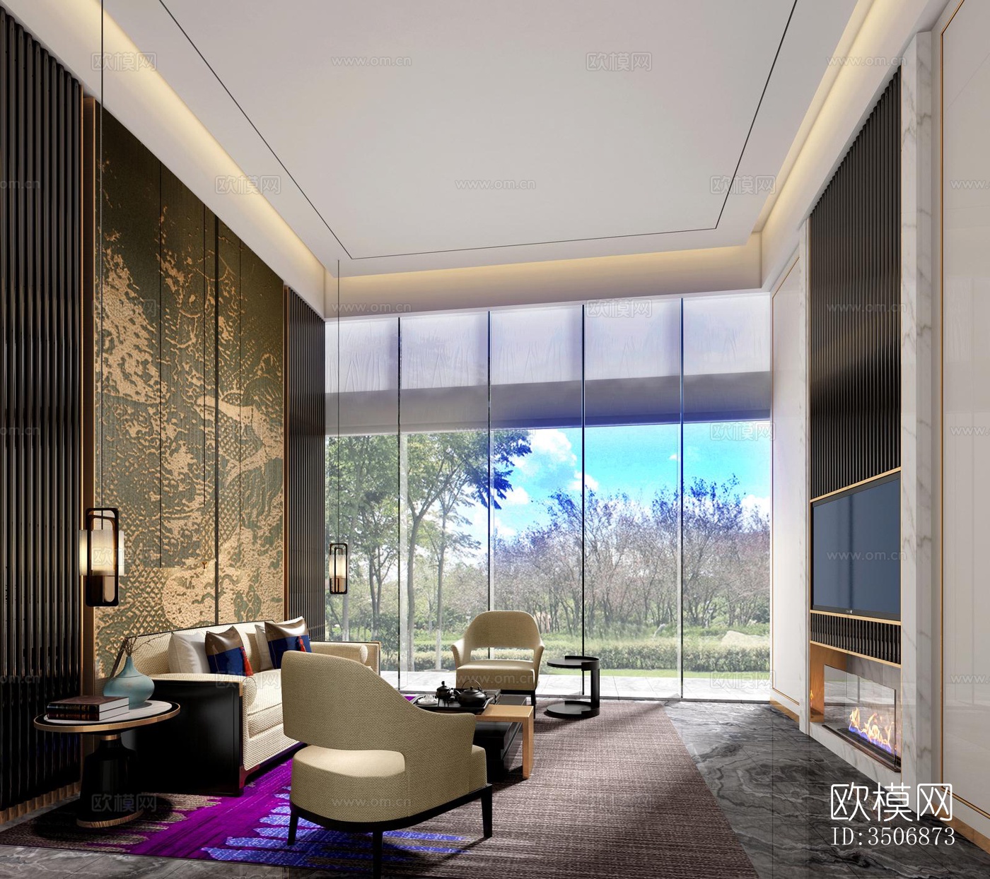 现代售楼处效果图下载（渲染图4）