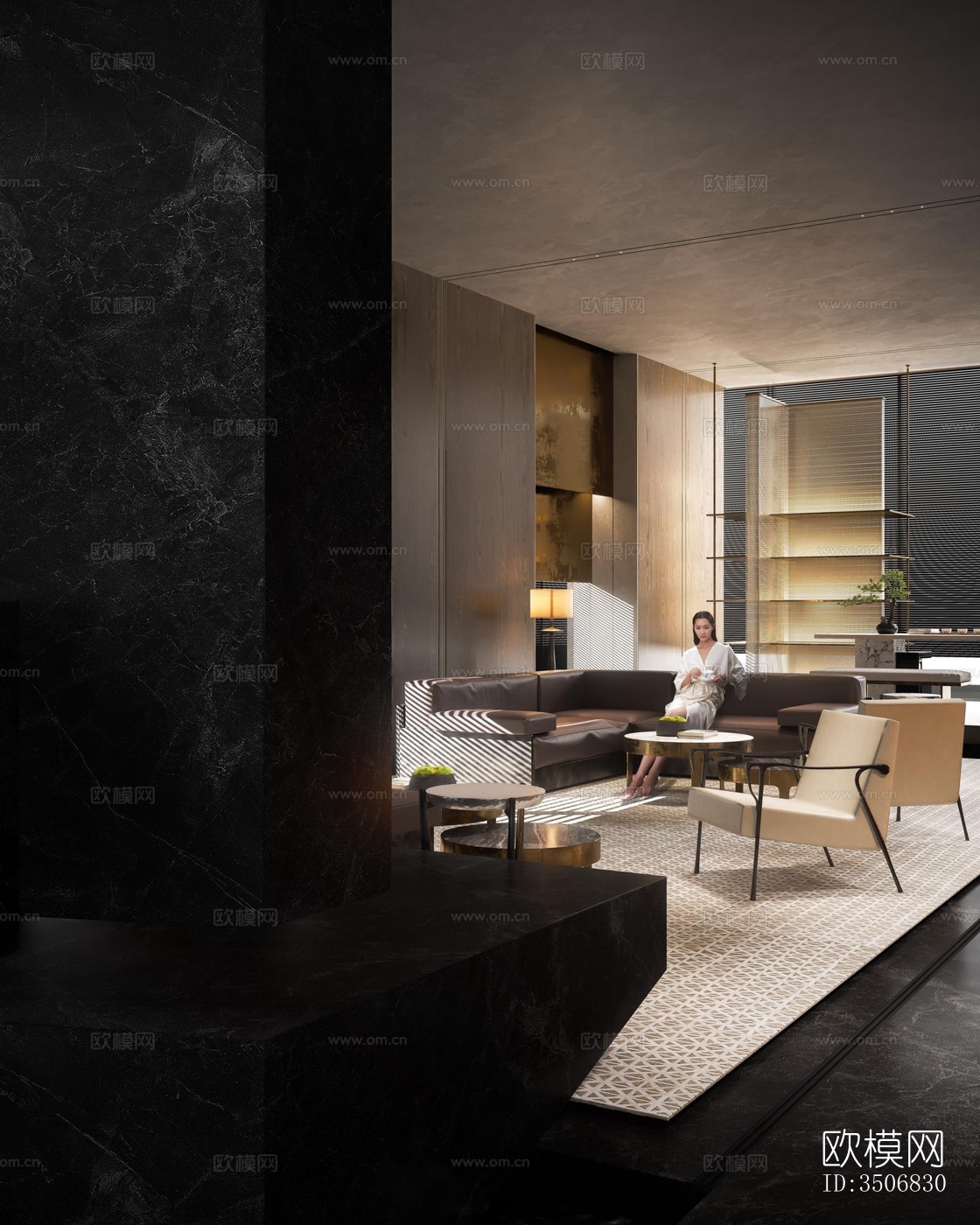 现代售楼处效果图下载（渲染图2）