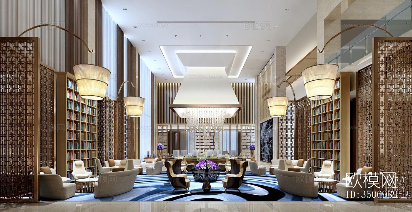 现代售楼处效果图下载（渲染图2）