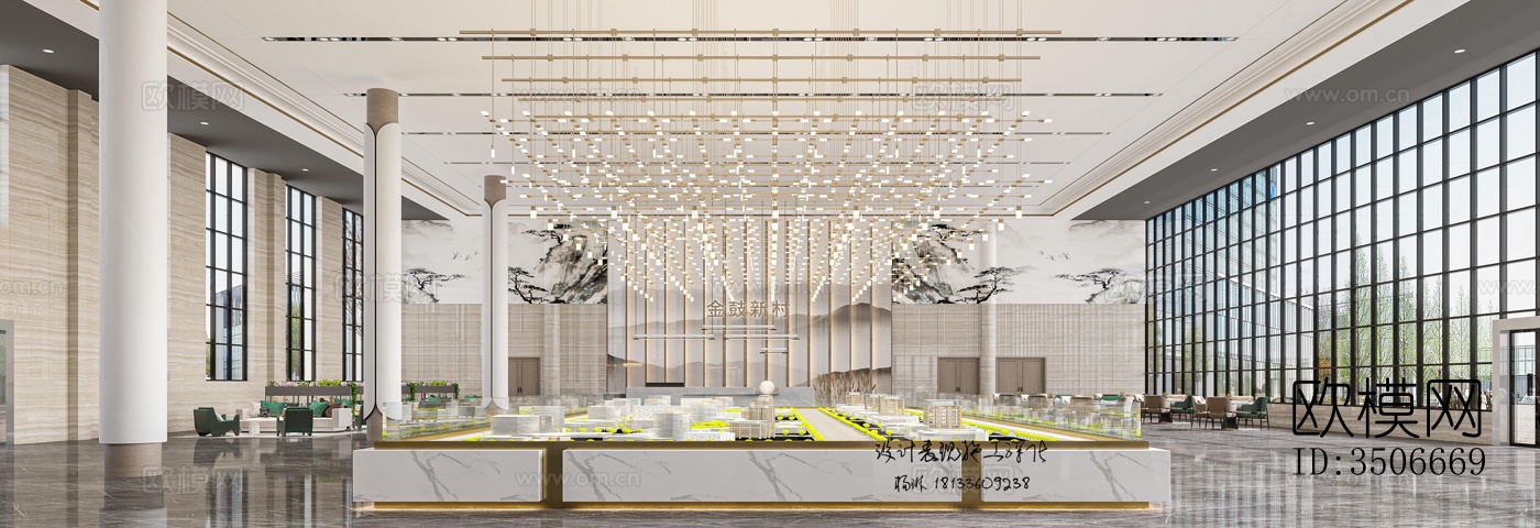 现代售楼处效果图下载（渲染图2）