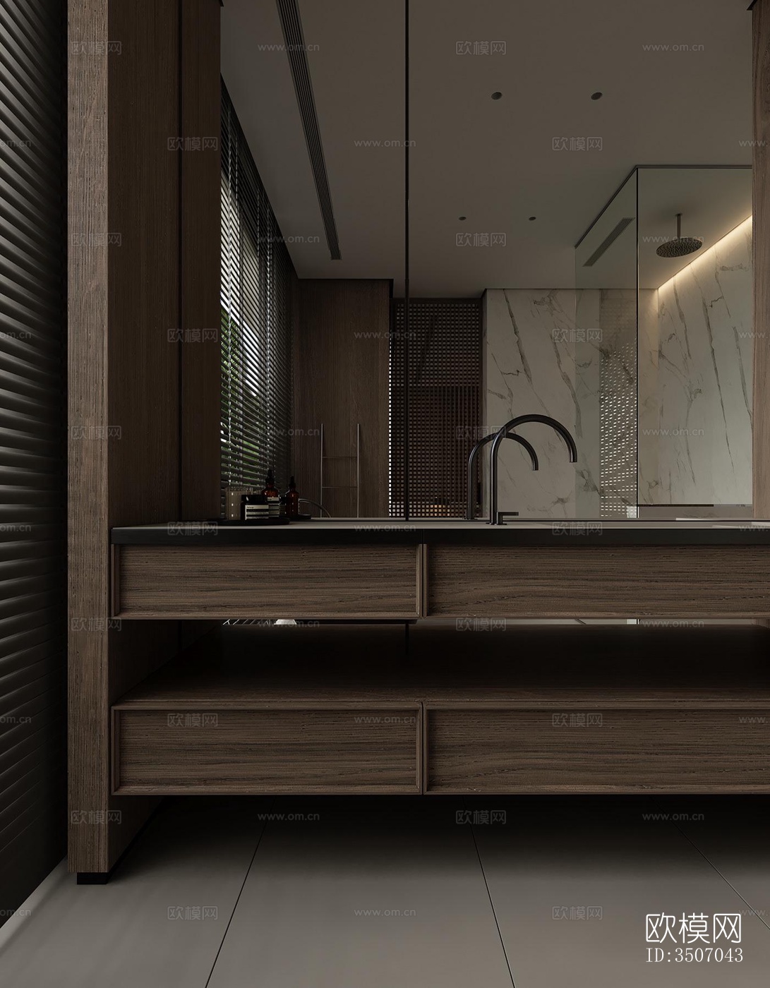 现代大平层效果图下载（渲染图8）