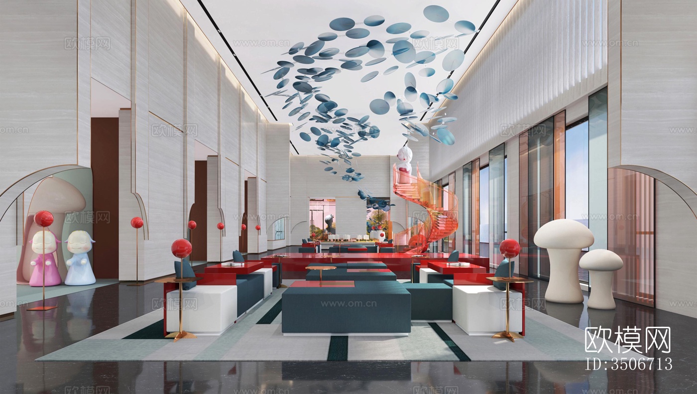 现代售楼处效果图下载（渲染图18）