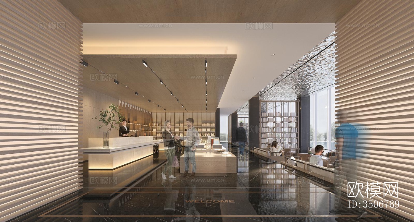 现代售楼处效果图下载（渲染图8）