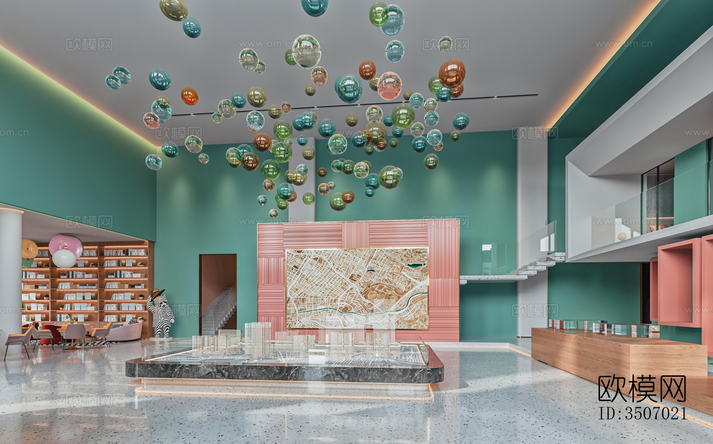 现代售楼处效果图下载（渲染图4）