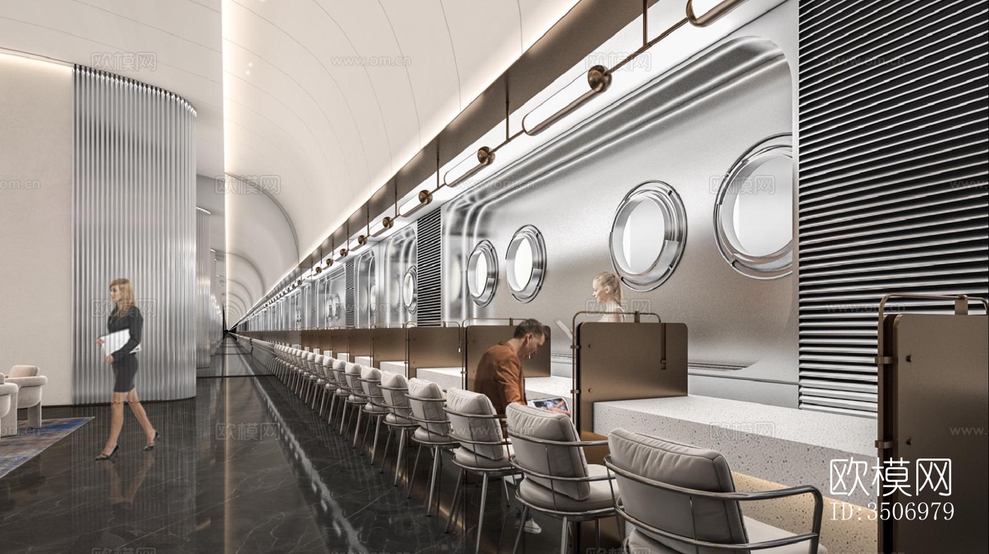 现代售楼处效果图下载（渲染图1）