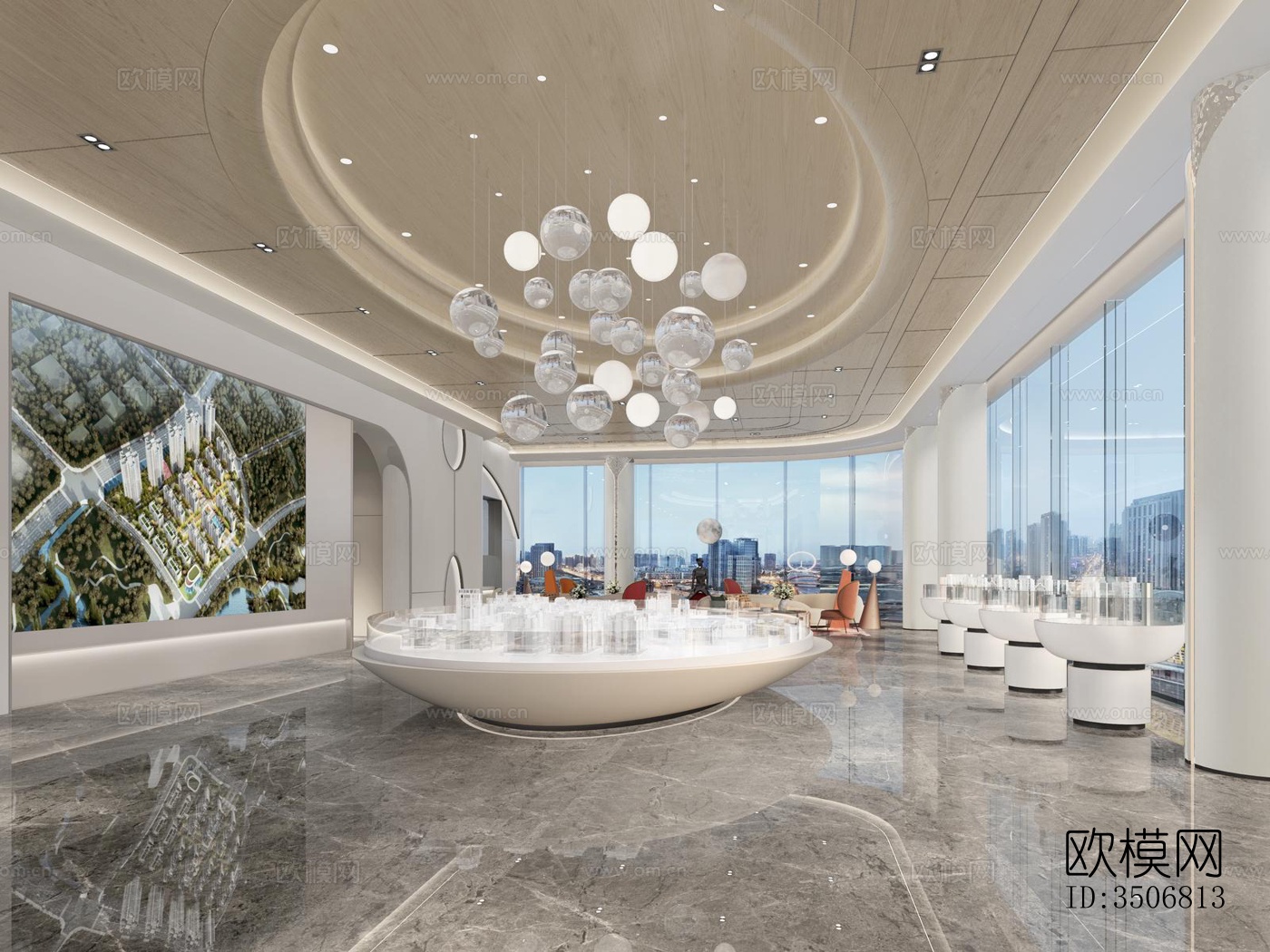 现代售楼处效果图下载（渲染图7）