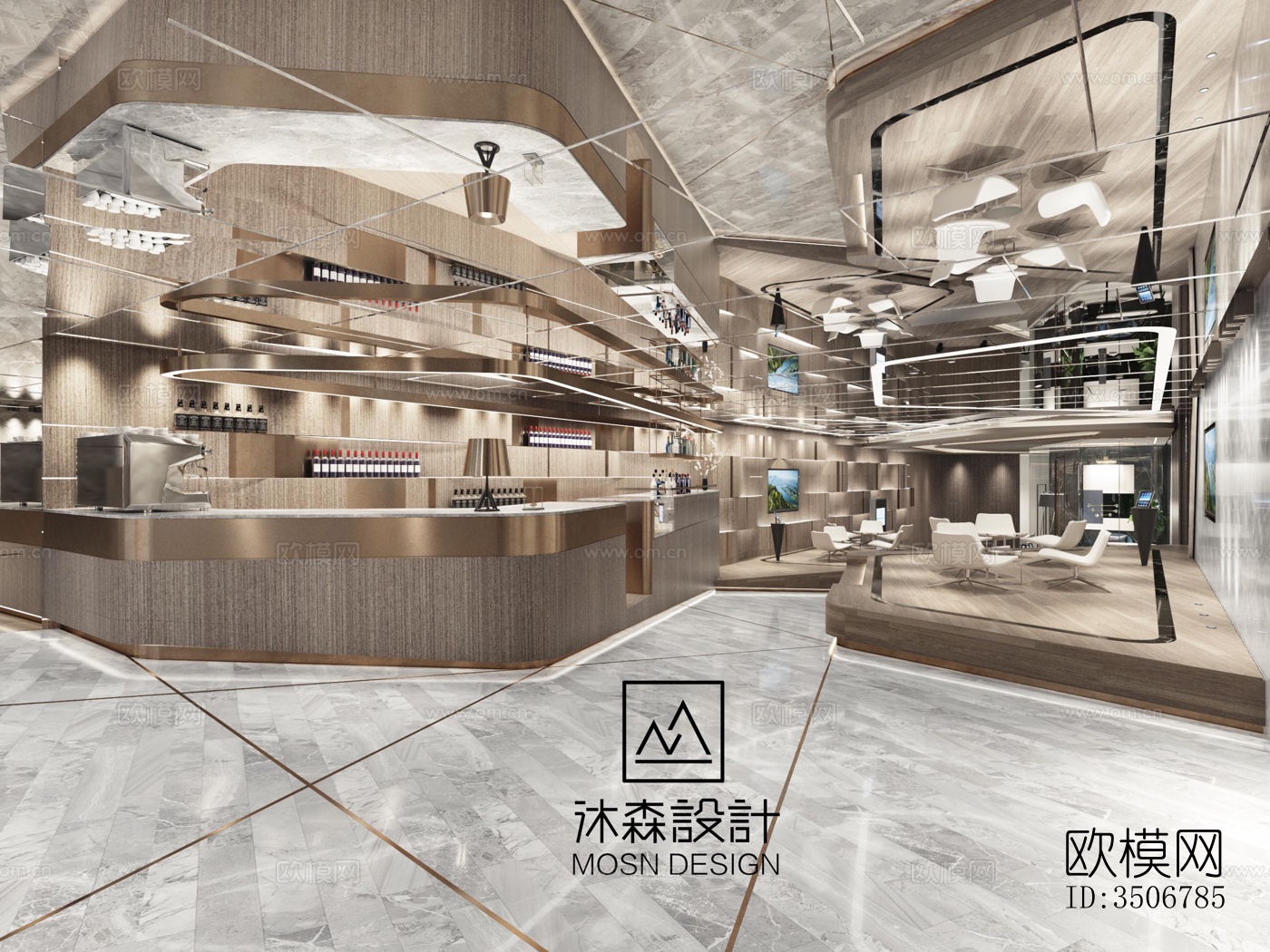 现代售楼处效果图下载（渲染图1）