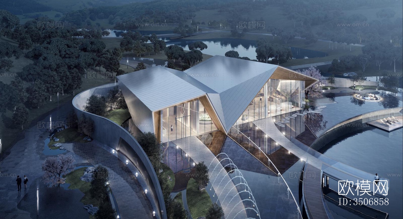 现代售楼处效果图下载（渲染图8）