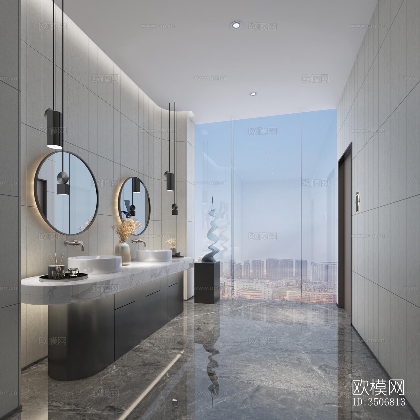 现代售楼处效果图下载（渲染图3）