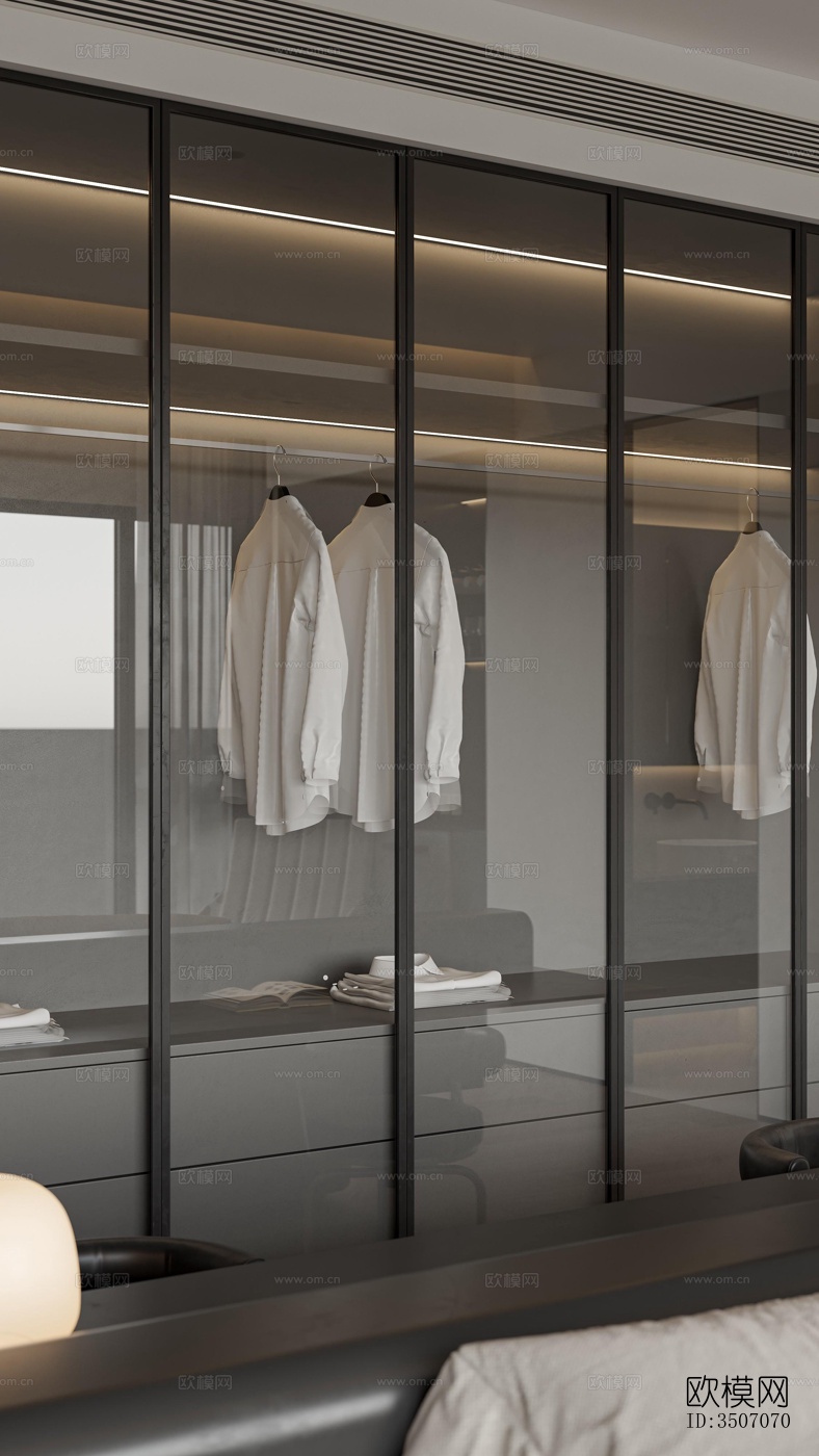 现代大平层效果图下载（渲染图10）