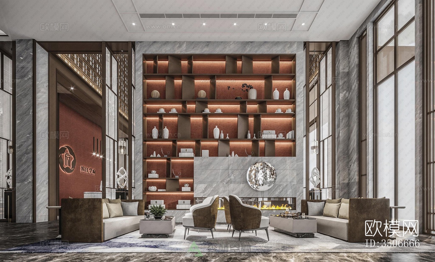 现代售楼处效果图下载（渲染图5）