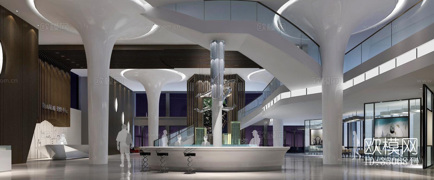 现代售楼处效果图下载（渲染图5）