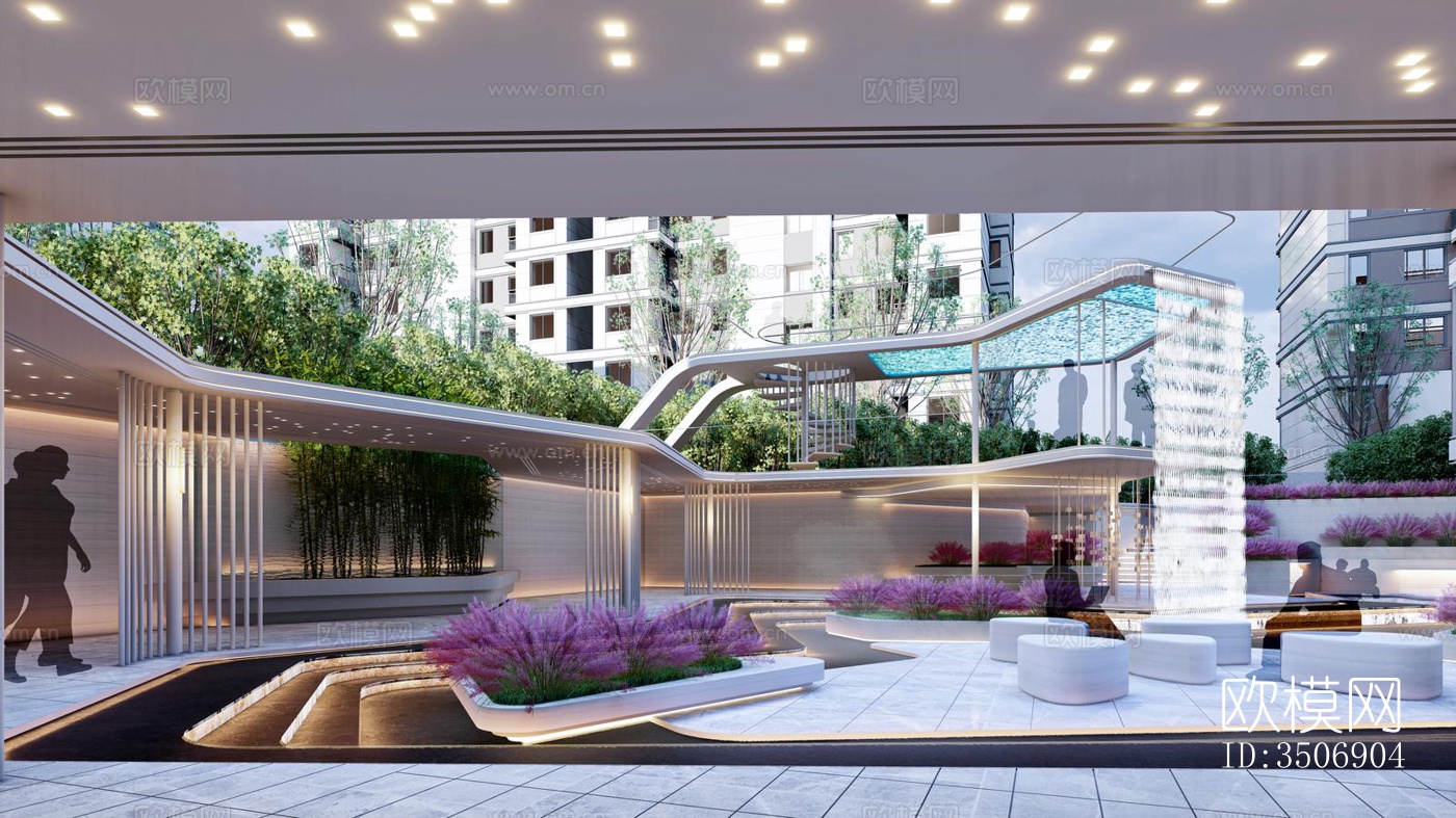 现代售楼处效果图下载（渲染图3）
