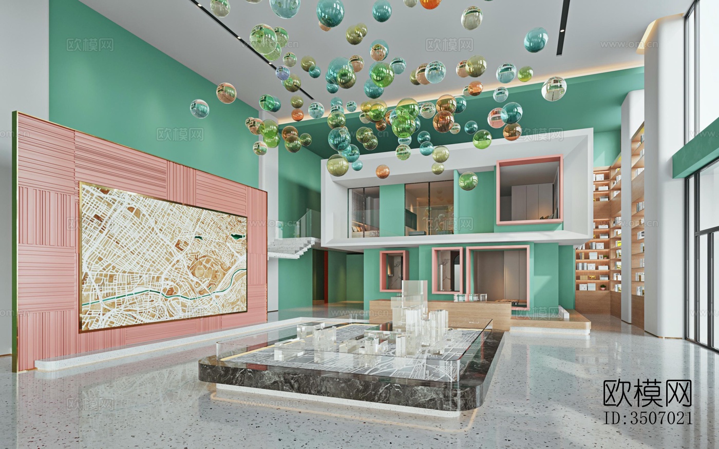 现代售楼处效果图下载（渲染图3）