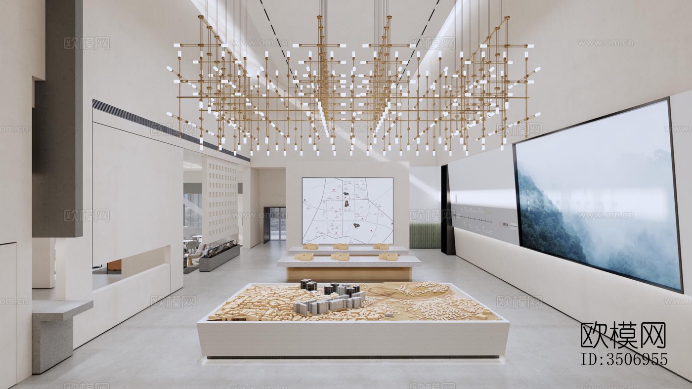 现代售楼处效果图下载（渲染图7）