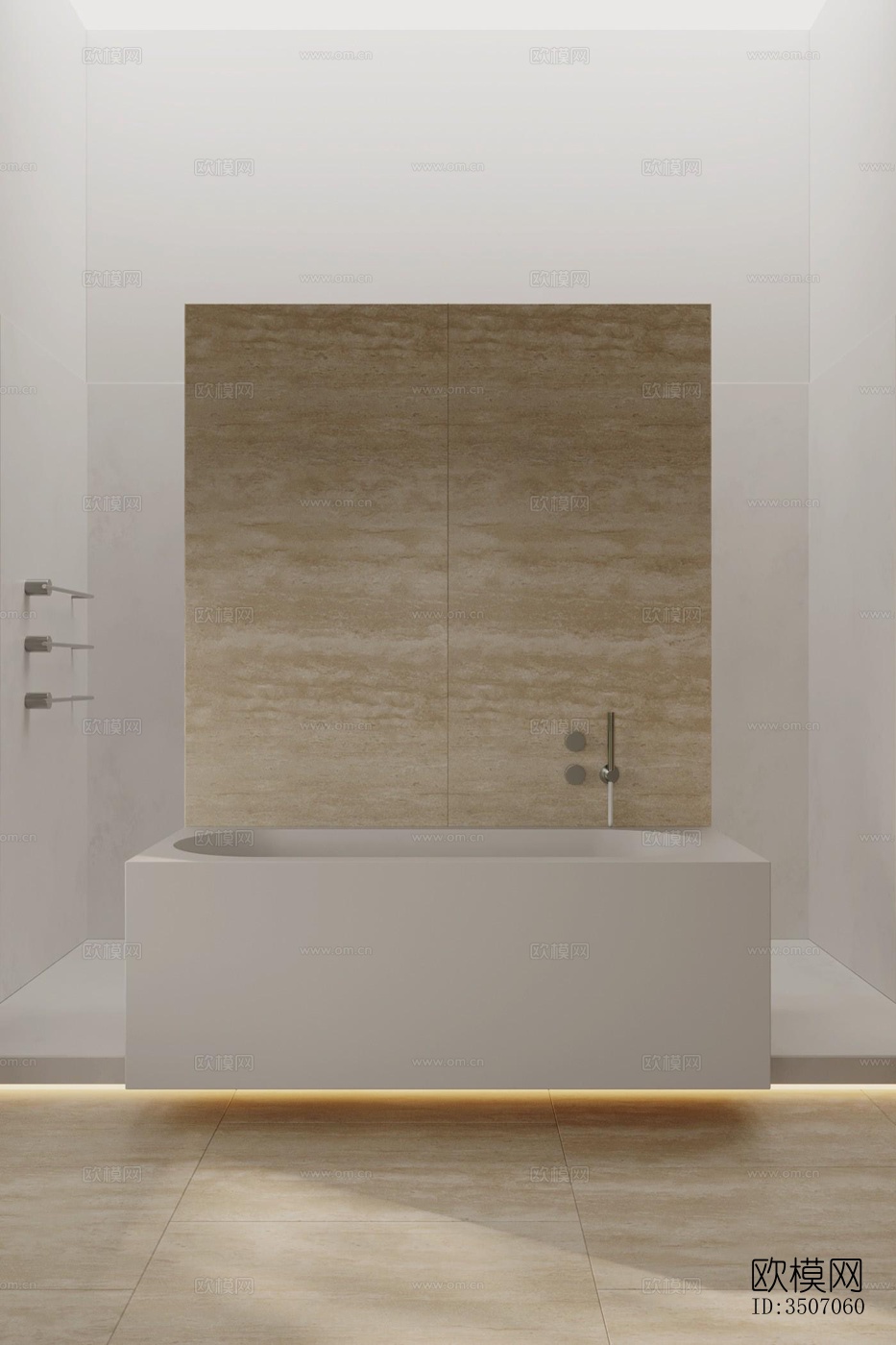 现代大平层效果图下载（渲染图10）