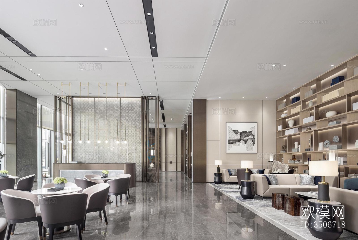 现代售楼处效果图下载（渲染图4）