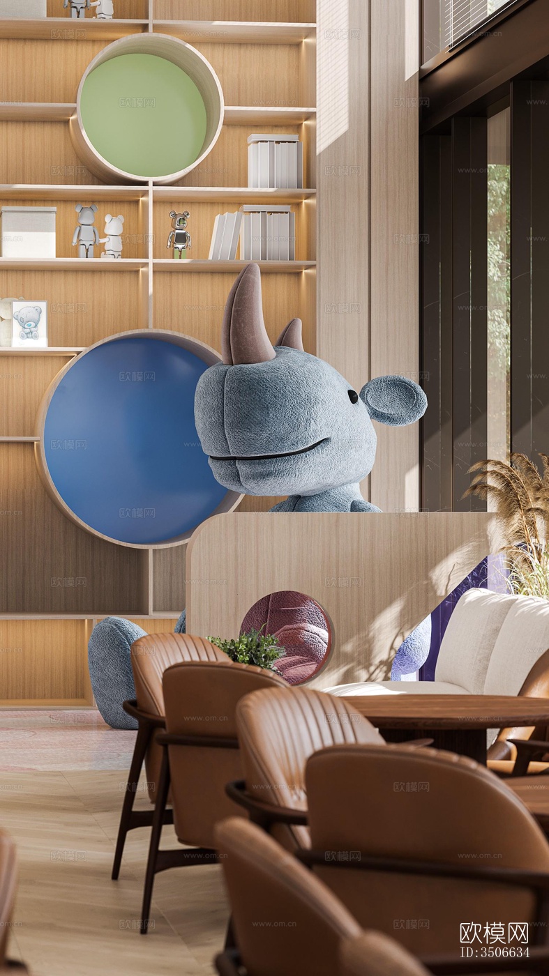 现代售楼处效果图下载（渲染图4）