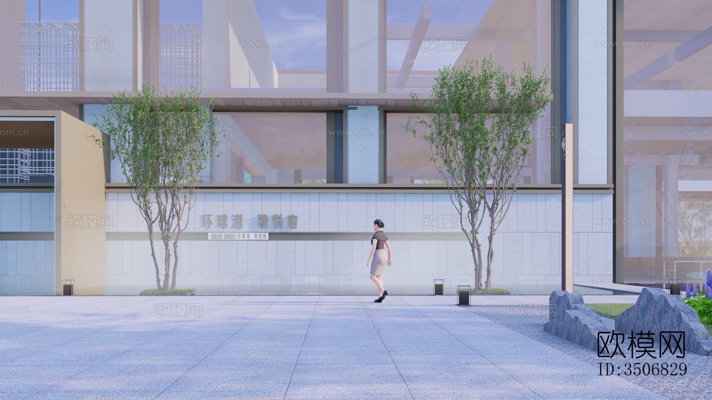 现代售楼处效果图下载（渲染图10）