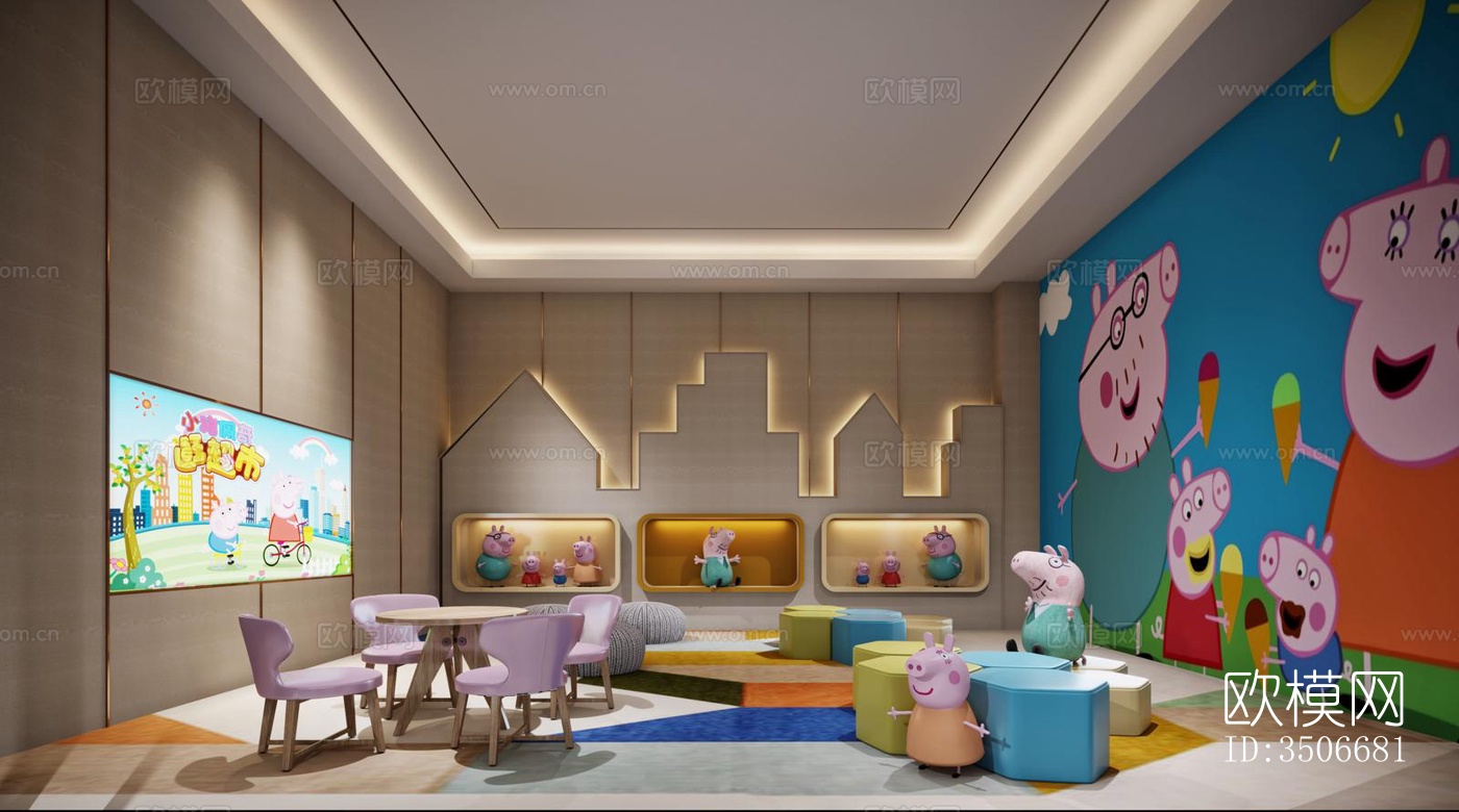 现代售楼处效果图下载（渲染图1）