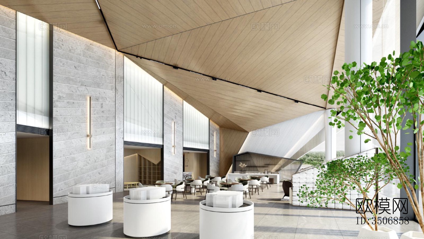 现代售楼处效果图下载（渲染图4）