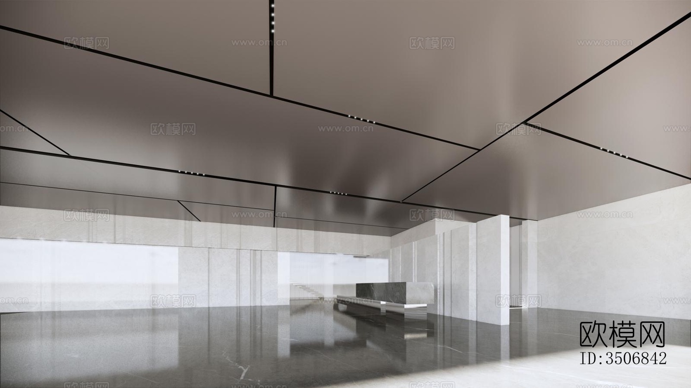 现代售楼处效果图下载（渲染图1）