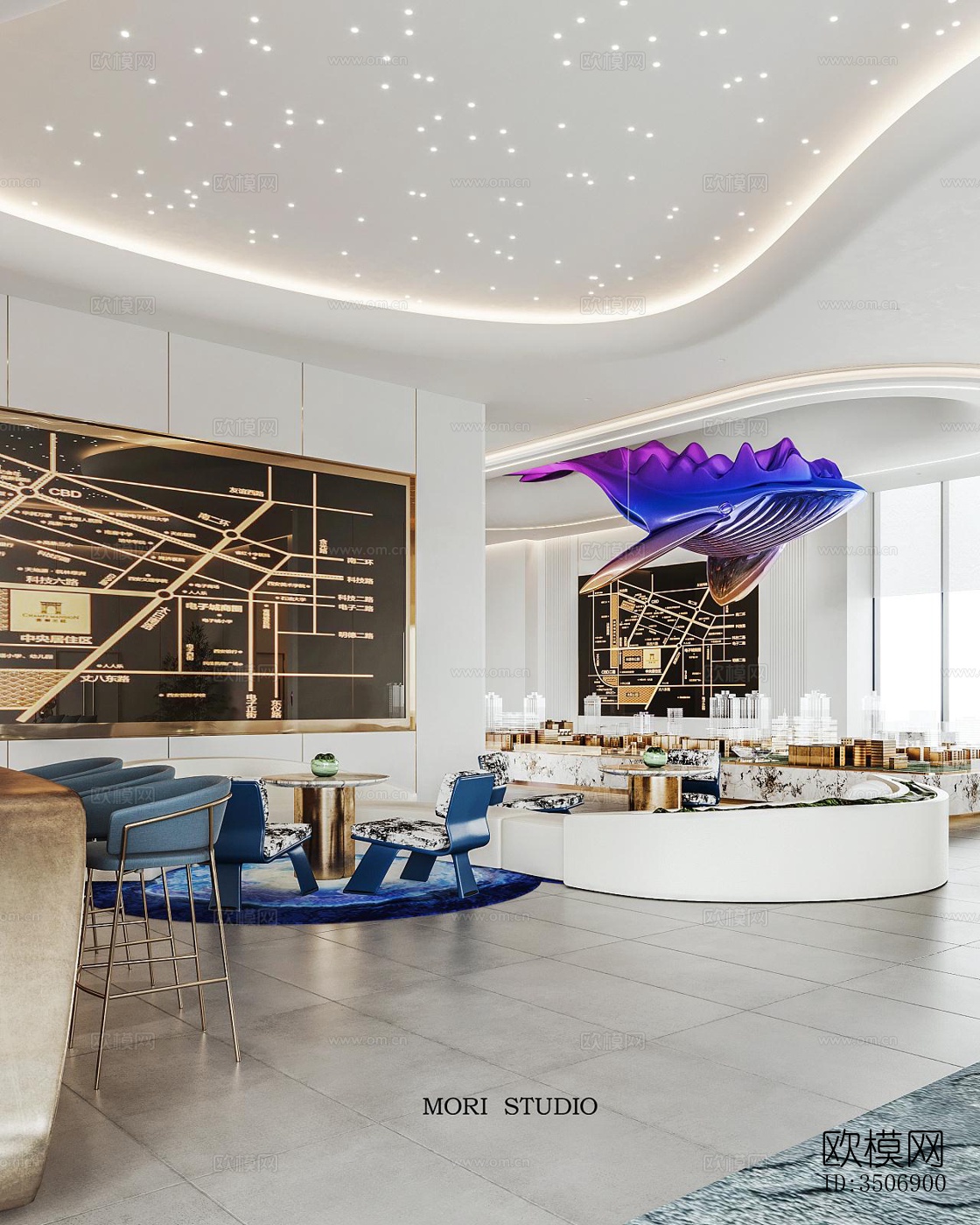 现代售楼处效果图下载（渲染图8）