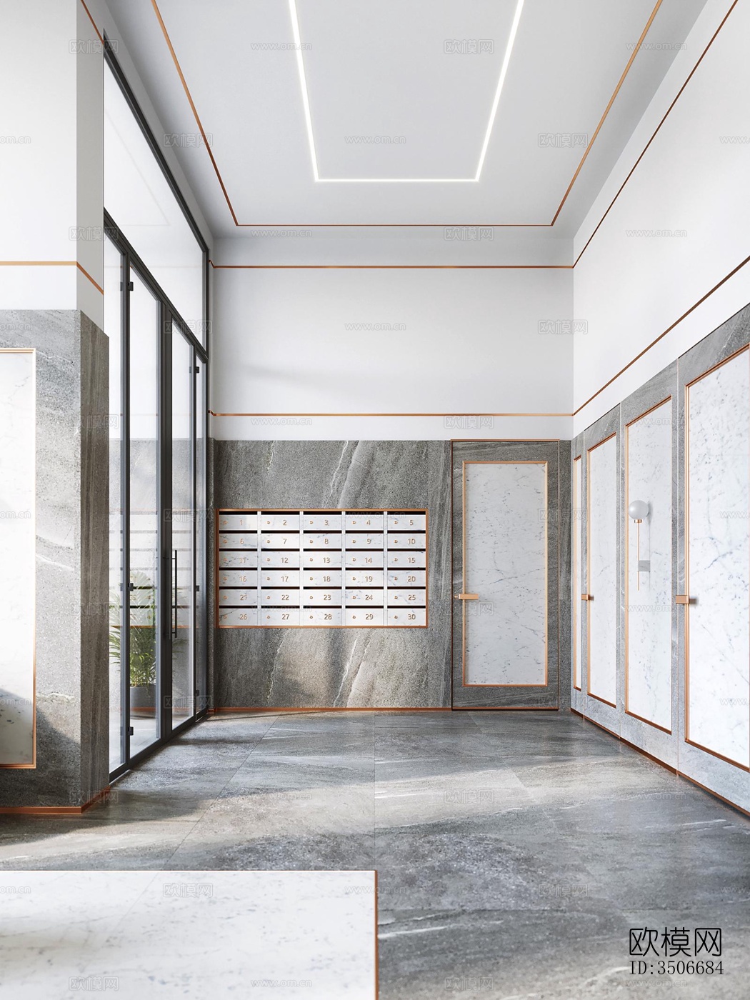 现代售楼处效果图下载（渲染图3）