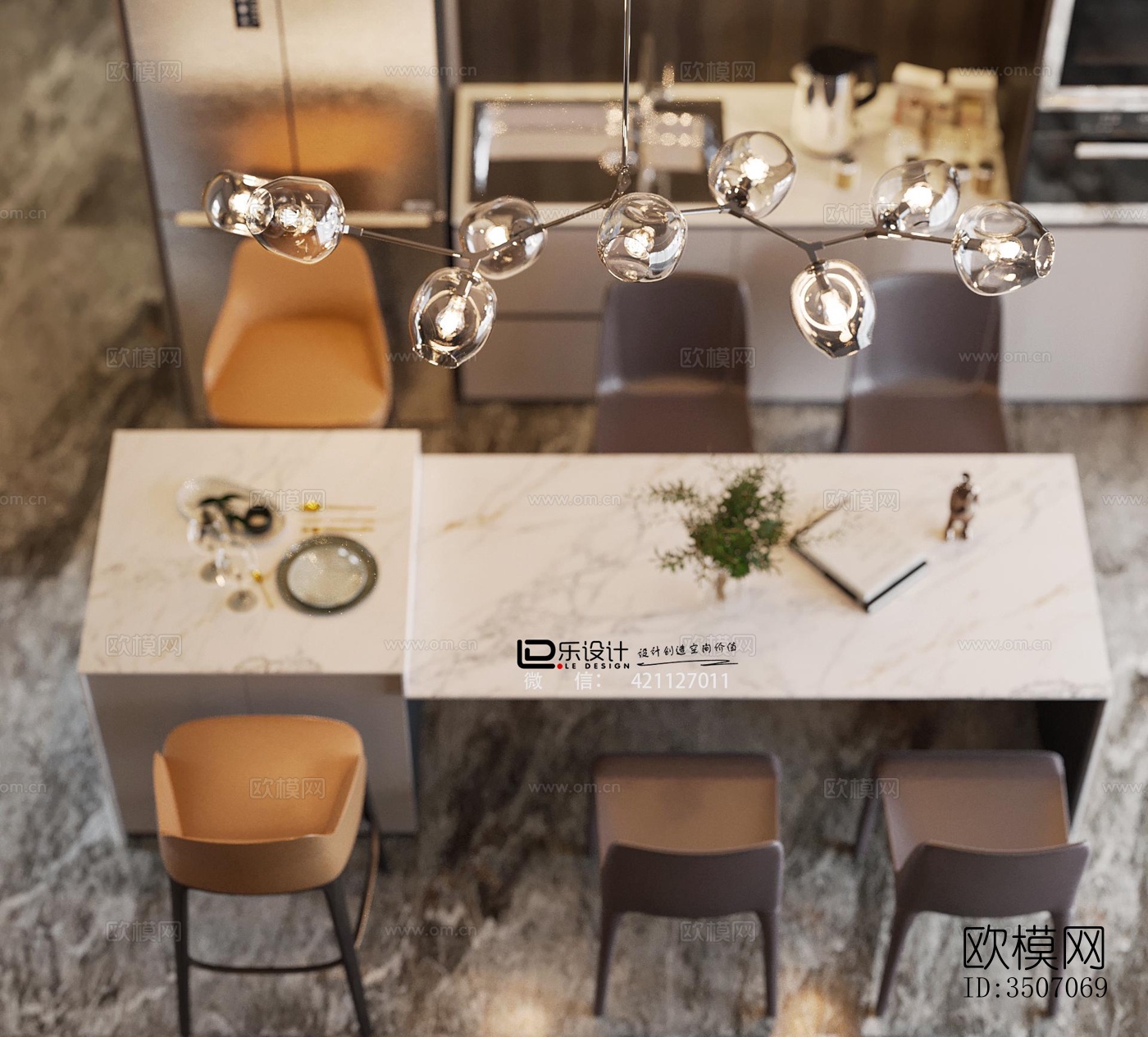 现代大平层效果图下载（渲染图17）