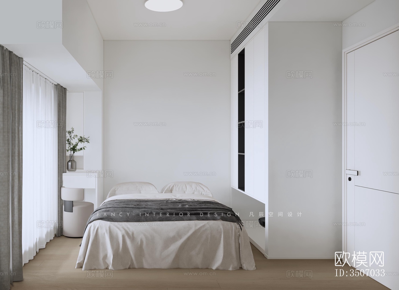 现代大平层效果图下载（渲染图14）