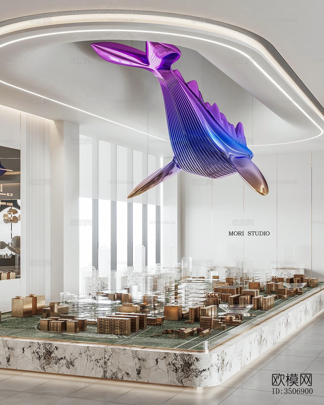 现代售楼处效果图下载（渲染图5）