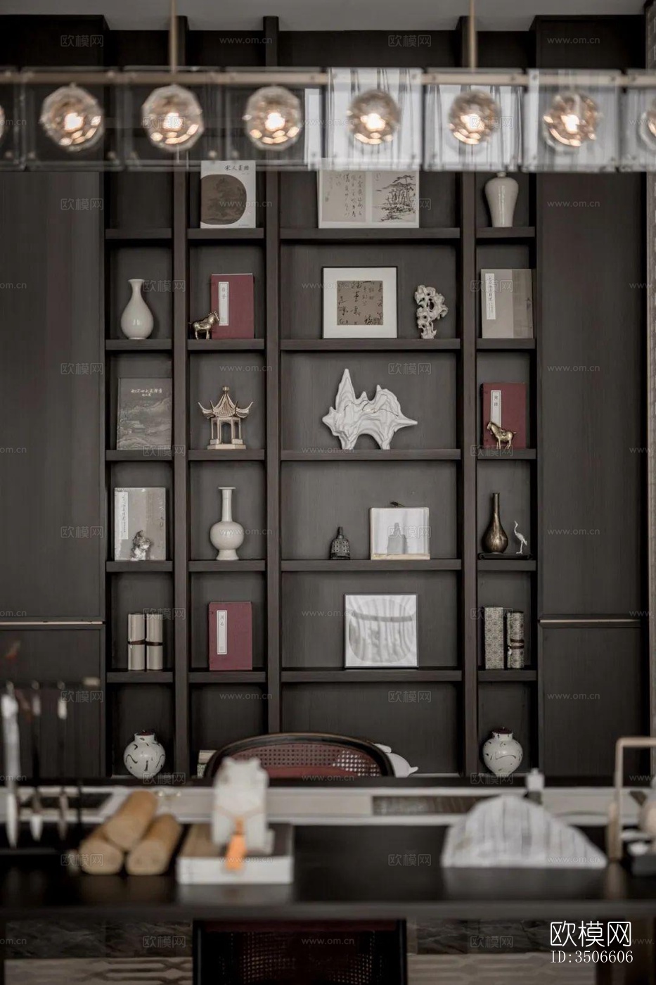 新中式售楼处效果图下载（渲染图1）