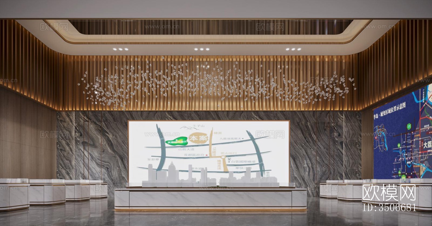 现代售楼处效果图下载（渲染图3）