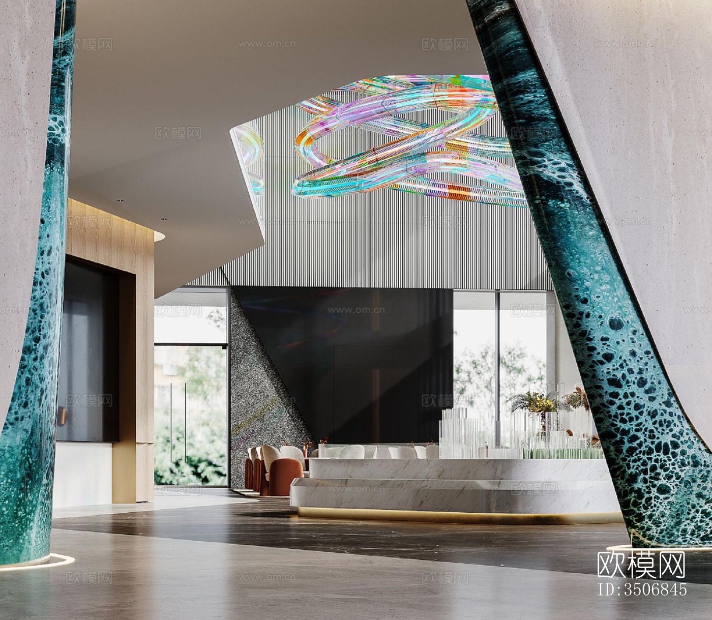 现代售楼处效果图下载（渲染图6）