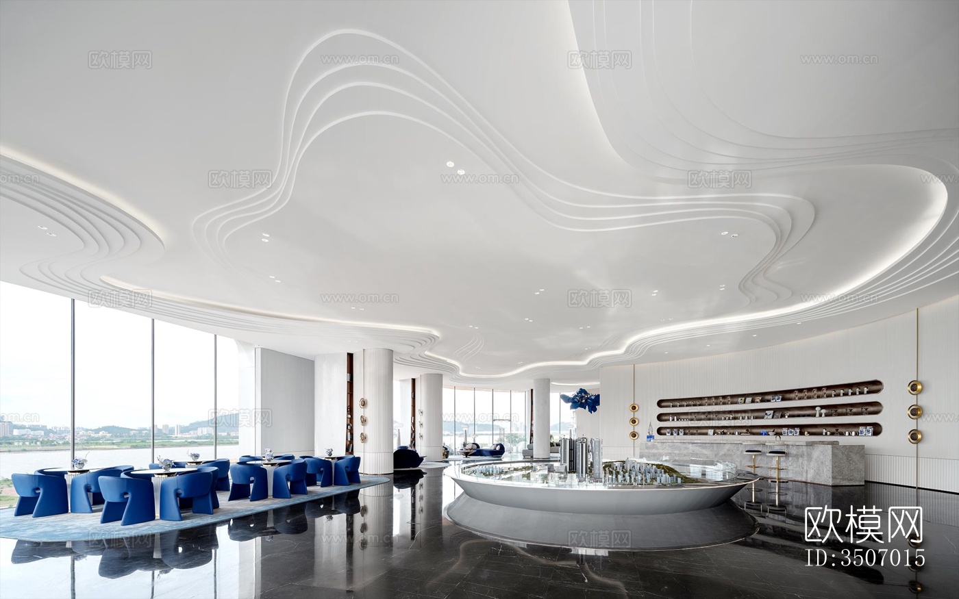 现代售楼处效果图下载（渲染图7）