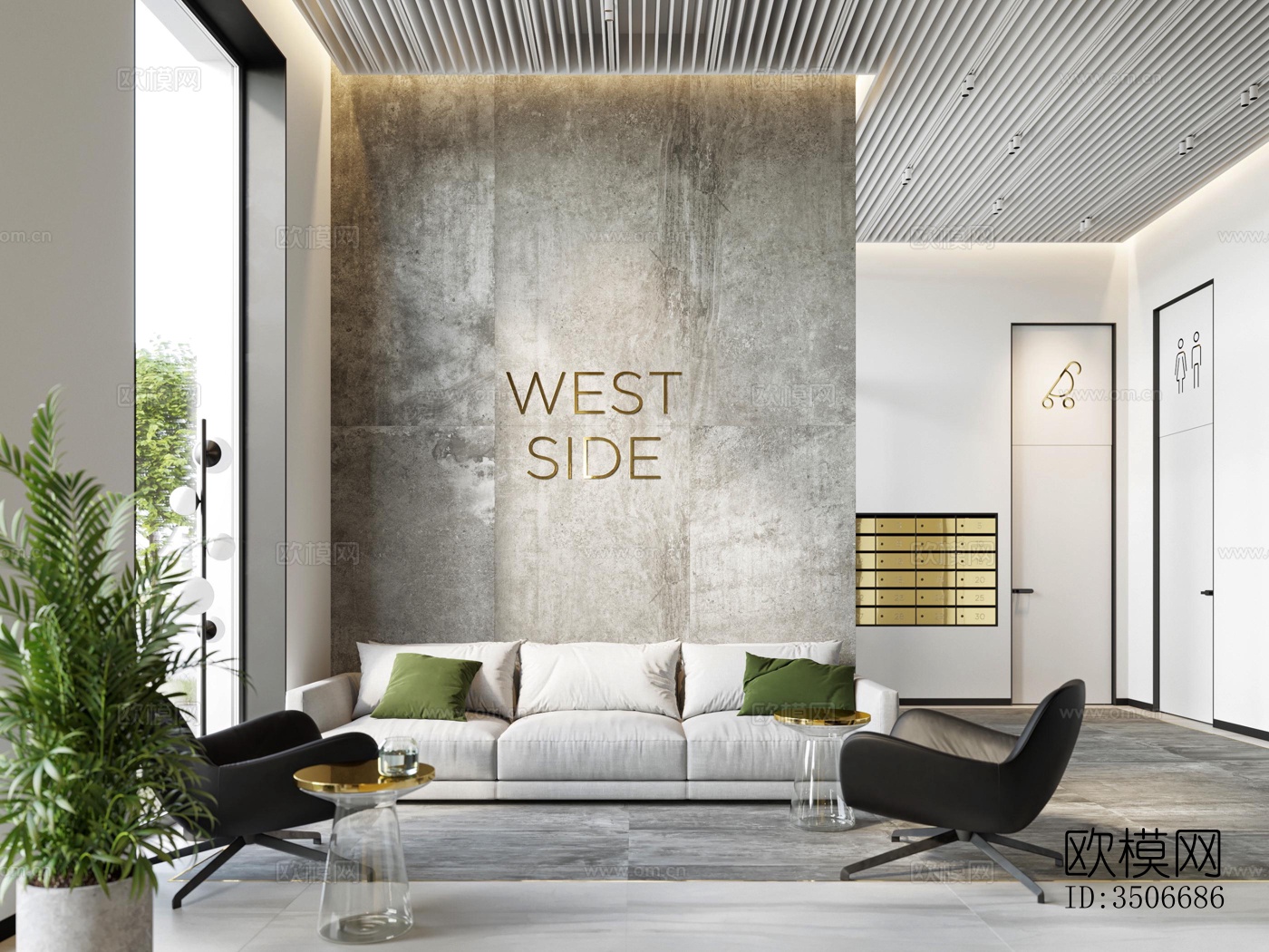 现代售楼处效果图下载（渲染图5）