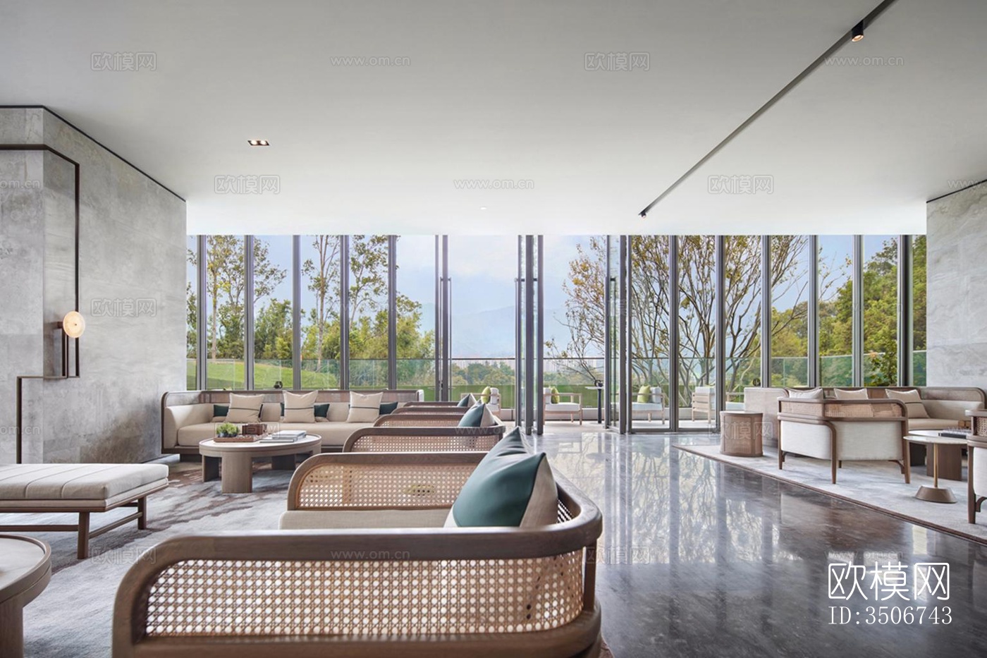 现代售楼处效果图下载（渲染图2）