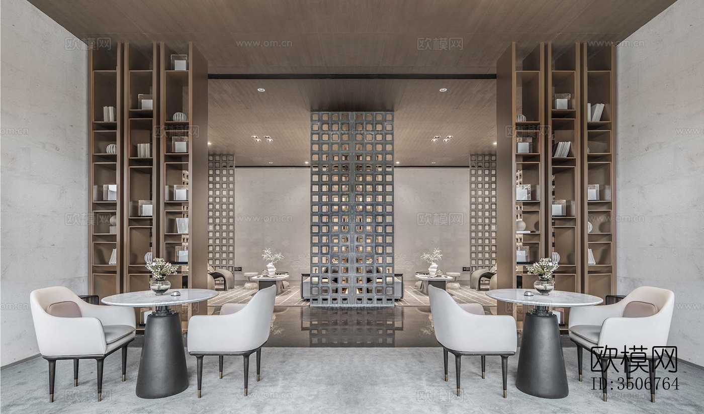 现代售楼处效果图下载（渲染图4）