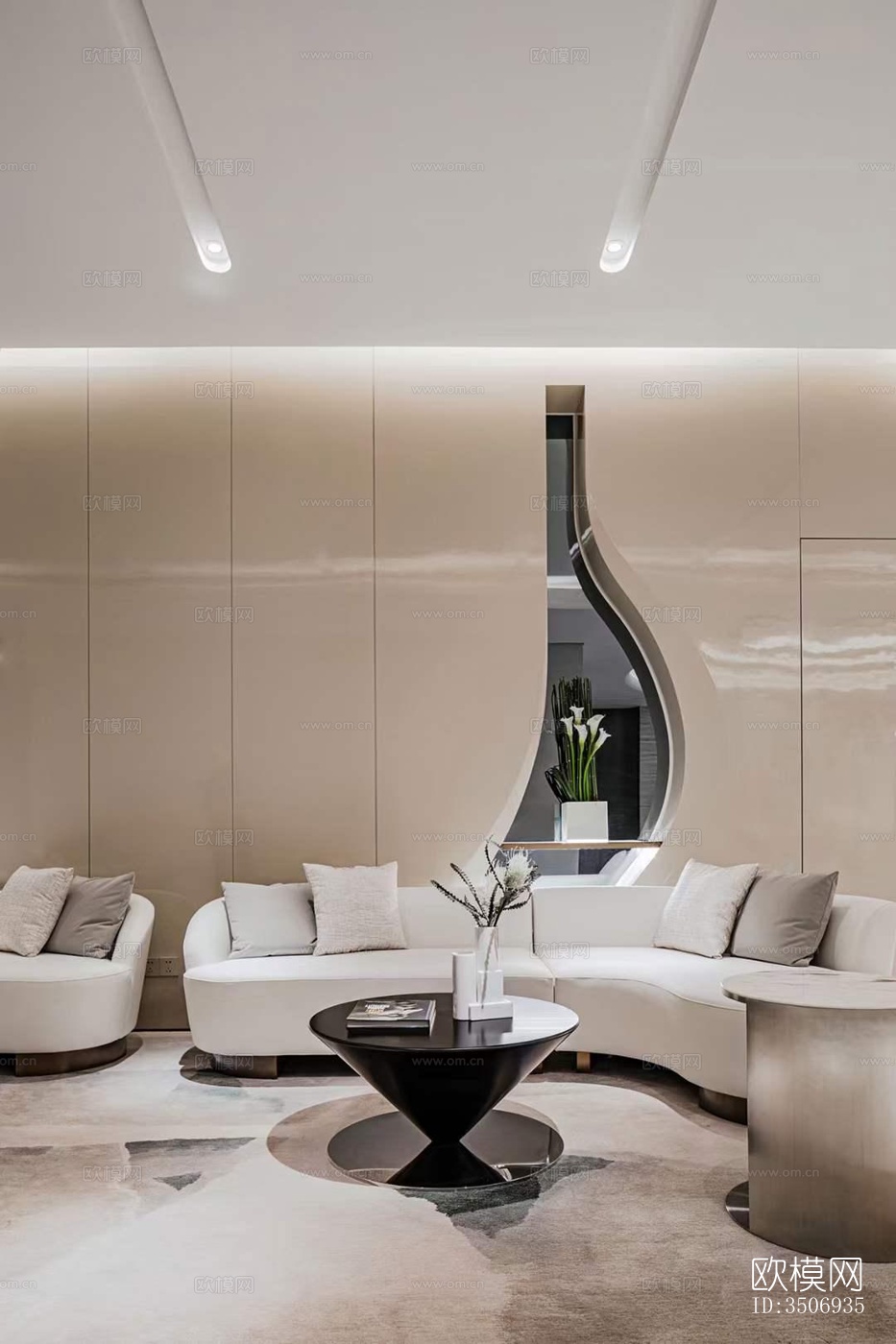 现代售楼处效果图下载（渲染图1）