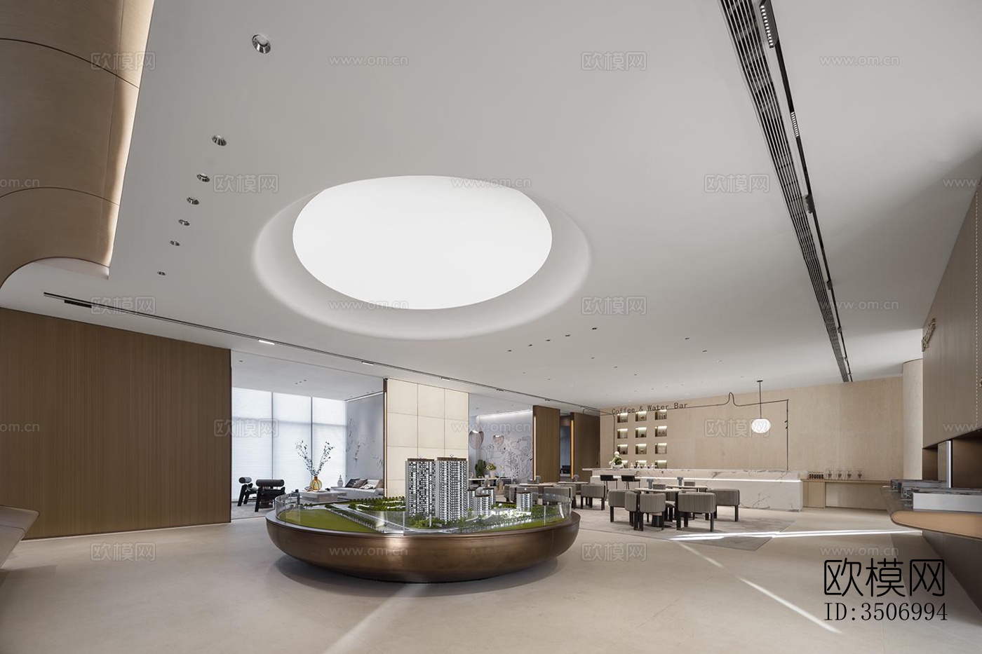 现代售楼处效果图下载（渲染图3）