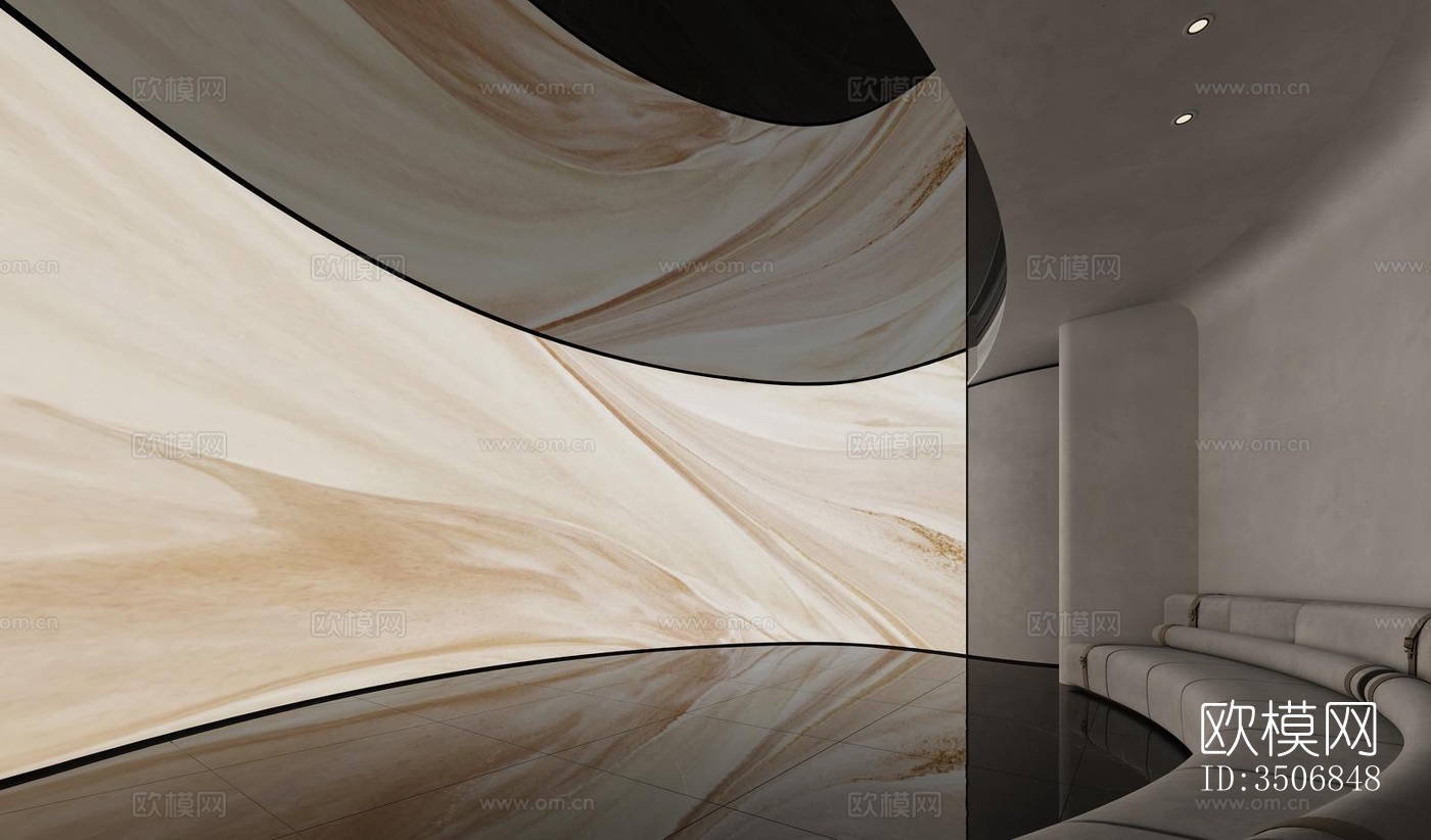 现代售楼处效果图下载（渲染图2）