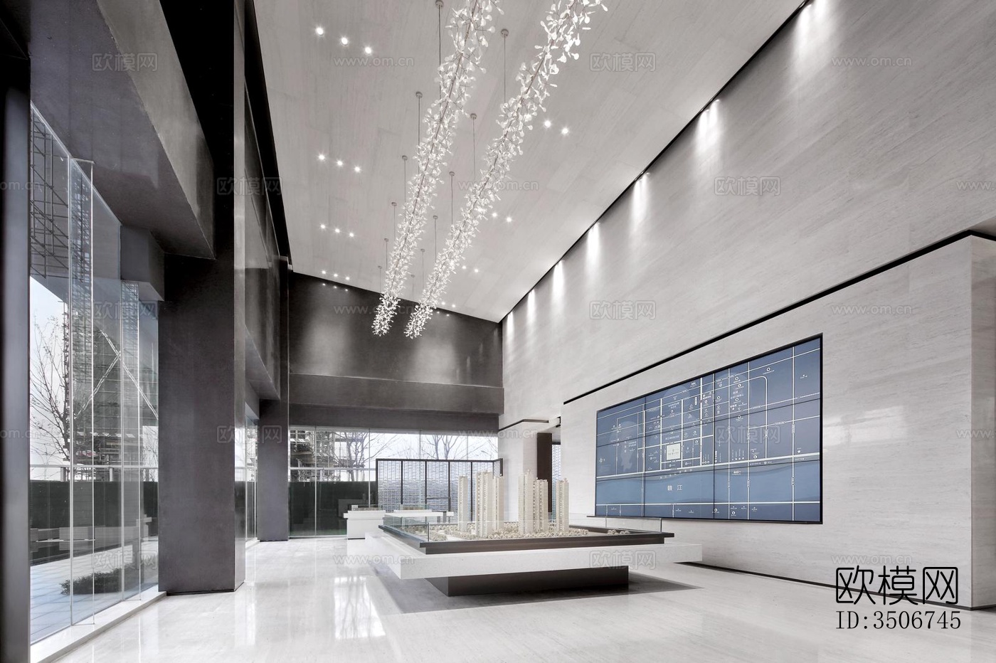 现代售楼处效果图下载（渲染图7）