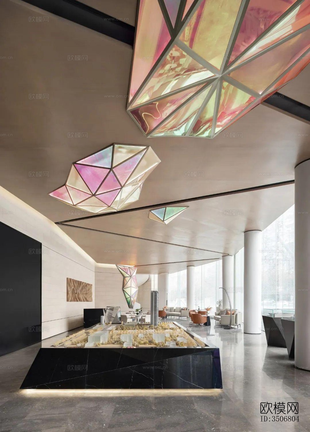 现代售楼处效果图下载（渲染图4）