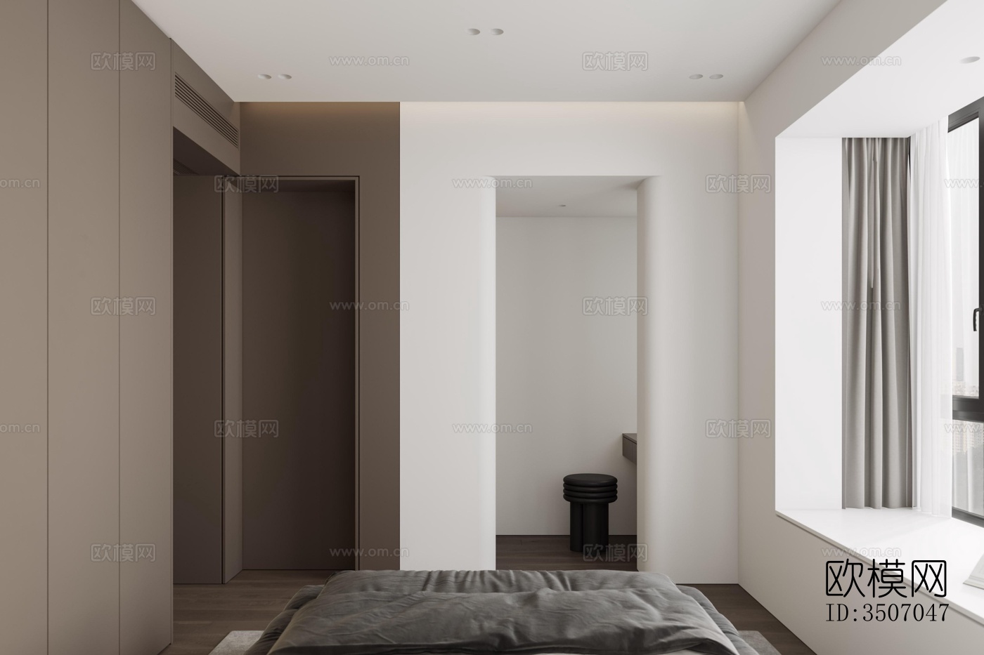 现代大平层效果图下载（渲染图11）