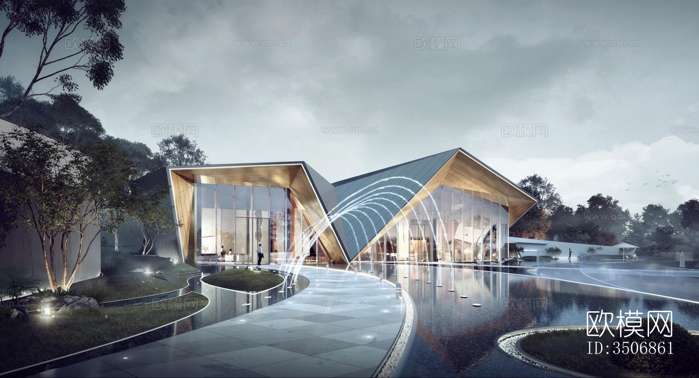 现代售楼处效果图下载（渲染图6）