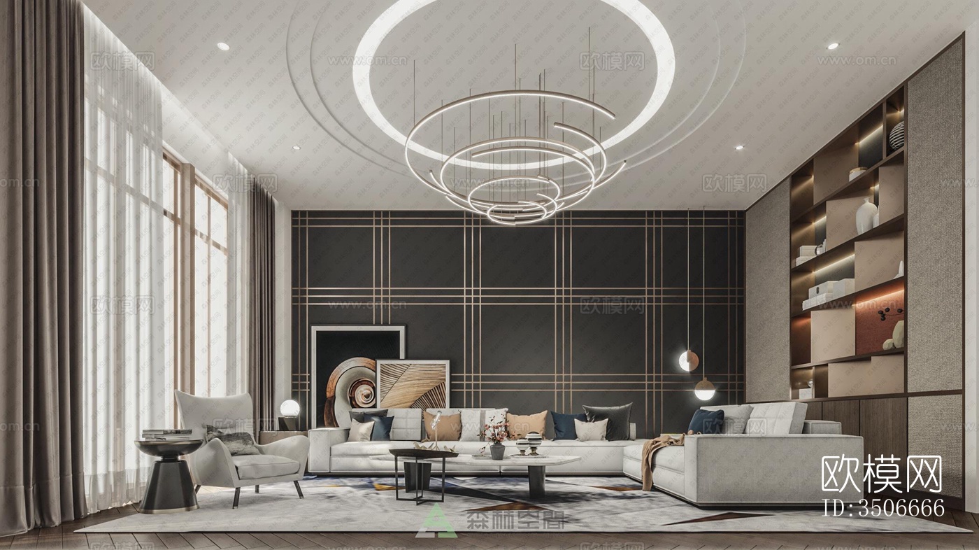 现代售楼处效果图下载（渲染图9）