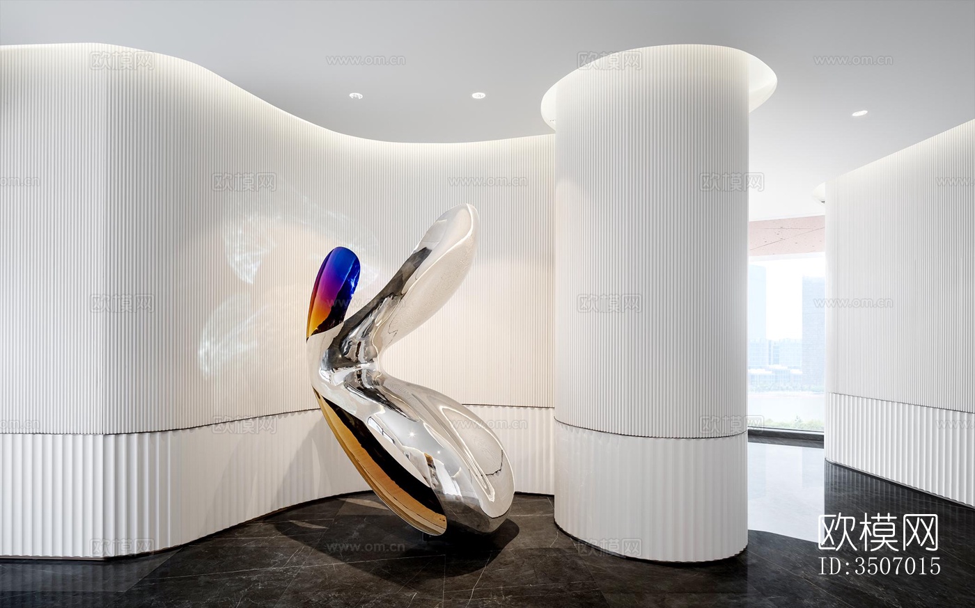 现代售楼处效果图下载（渲染图1）