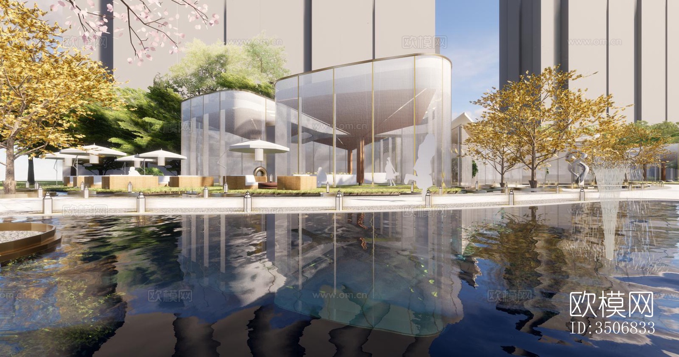 现代售楼处效果图下载（渲染图6）